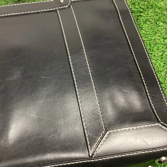 Vintage Marc Jacobs Handbag Briefcase Black Leather - Picture 12 of 16